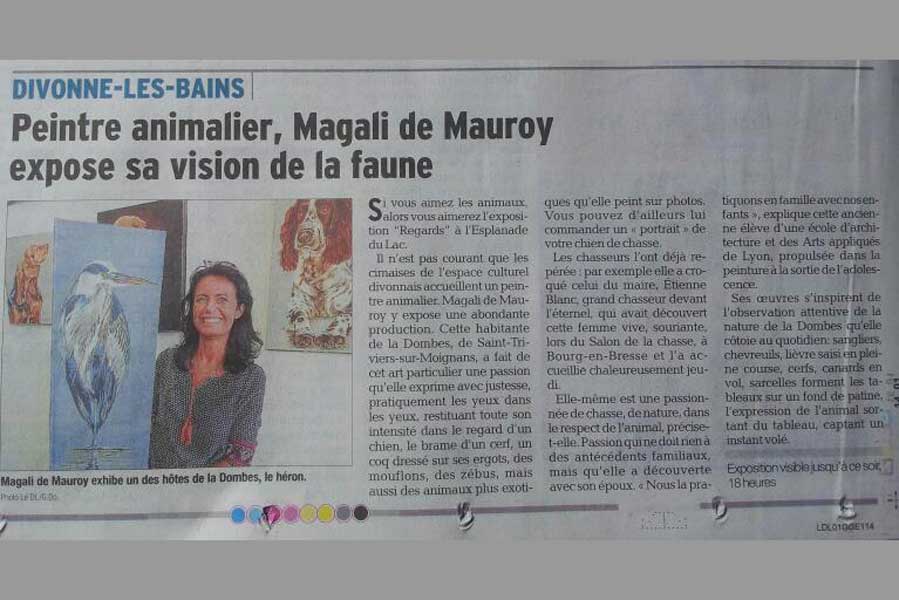 Peintre animalier, Magali de Mauroy expose sa vision de la faune
